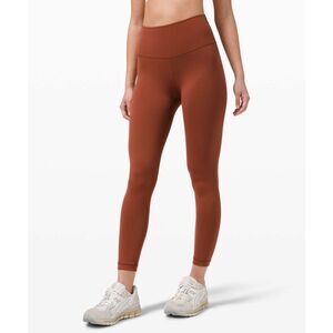 Lululemon Wunder Train High-Rise Tight 25", Dark Terracotta, Size 14